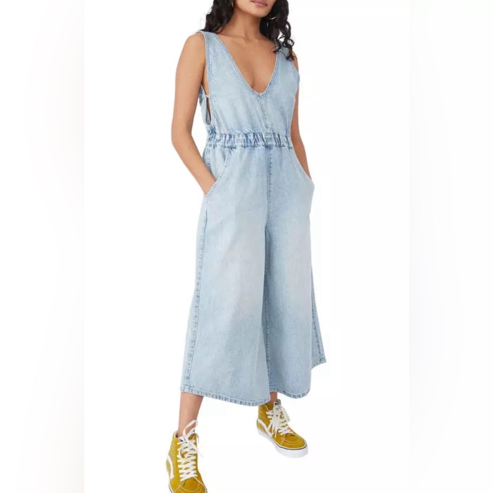 NWT Free People | Alora Chambray Jumpsuit